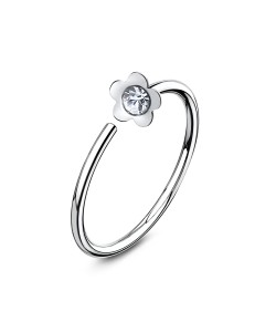 Lovely Flower Silver Nose Ring NSKR-41